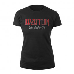 LED ZEPPELIN - LOGO & SYMBOLS (T-Shirt, Girlie)