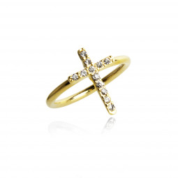 Cross - Rings (gold) - Size 5