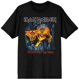 Iron Maiden Unisex T-Shirt: Number of the Beast Eddie Panel Burst