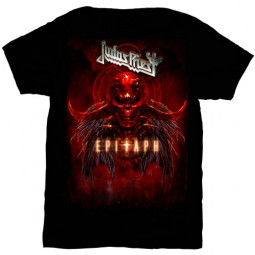 Judas Priest - Unisex T-Shirt: Epitaph Red Horns