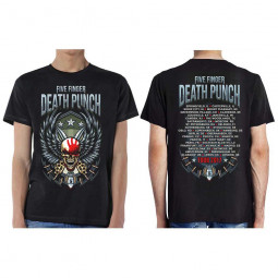 Five Finger Death Punch Unisex T-Shirt: Wingshield Fall 2017 Tour (Ex Tour)