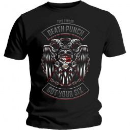 Five Finger Death Punch - Unisex T-Shirt: Biker Badge