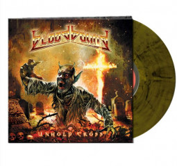 BLOODBOUND - UNHOLY CROSS (CLEAR YELLOW/BLACK MARBLED VINYL) - LP