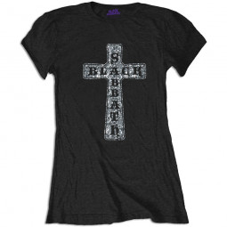 Black Sabbath - Ladies T-Shirt: Cross (Diamante)