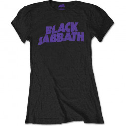 Black Sabbath - Ladies T-Shirt: Wavy Logo Vintage (Retail Pack)
