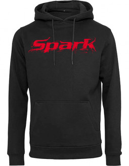 SPARK - roztřepené červené logo - MIKINA