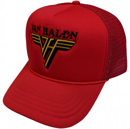 Van Halen - Unisex Mesh Back Cap: Text & Yellow Logo