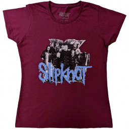 Slipknot - Ladies T-Shirt: Goat Logo Demon (Back Print) 
