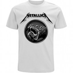 Metallica - Unisex T-Shirt: Black Album Poster - white