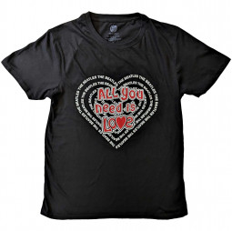 The Beatles Unisex T-Shirt: All You Need Is Love Heart - TRIKO