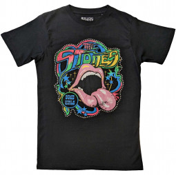 The Rolling Stones Unisex Embellished T-Shirt: Some Girls Neon Tong - TRIKO