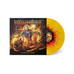 CHRIS BOLTENDAHL'S STEELHAMMER - REBORN IN FLAMES (ORANGE/BLACK) - LP