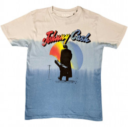 Johnny Cash Unisex T-Shirt: Walking Guitar (Wash Collection) - TRIKO