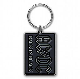 AC/DC Keychain: Back in Black (Die-Cast Relief) (PŘÍVĚSEK)