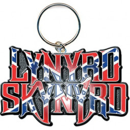 Lynyrd Skynyrd Keychain: Flag Logo (Enamel In-fill) (PŘÍVĚSEK)