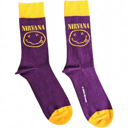 Nirvana Unisex Ankle Socks: Yellow Happy Face - PONOŽKY