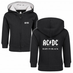 AC/DC (Baby in Black) - Baby zip-hoody - black - white - mikina