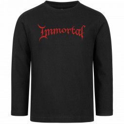 Immortal (Logo) - Kids longsleeve - black - red