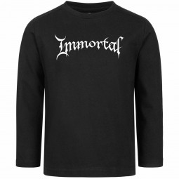 Immortal (Logo) - Kids longsleeve - black - white