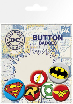 DC Comics Pin Badges 6-Pack Logos