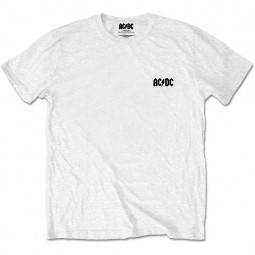 AC/DC - BLACK ICE (WHITE) (BACK PRINT) - TRIKO