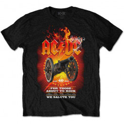 AC/DC - FOR THOSE ABOUT THE ROCK (40TH FLAMING) (BACK PRINT) - TRIKO