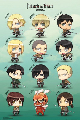 Attack on Titan Poster Pack Chibi Characters 61 x 91 cm (5)