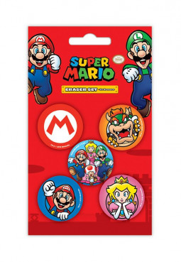 Super Mario Eraser 5-Pack Case (12)